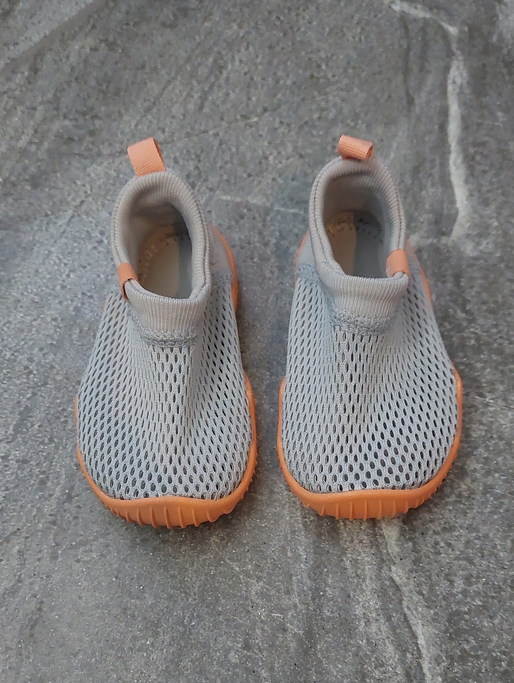 Nike Kids Water Shoes Gray with Orange Trim